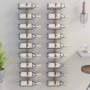 Zwei goldene Wand-Weinregale für je 9 Flaschen, modernes Design.