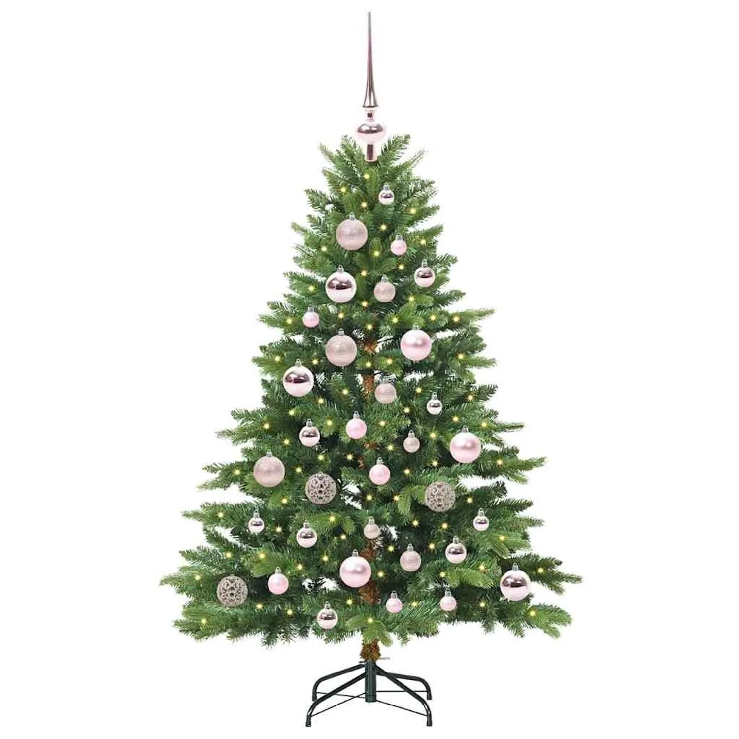 vidaXL Künstlicher Weihnachtsbaum mit 150 LEDs Grün 120 cm PE und PVC 3397525