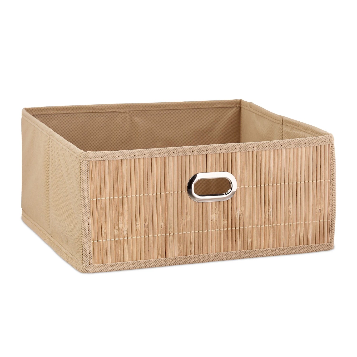 Relaxdays Aufbewahrungskorb Bambus Natur Faltbar 14 cm x 31 cm x 31 cm 0,35 kg