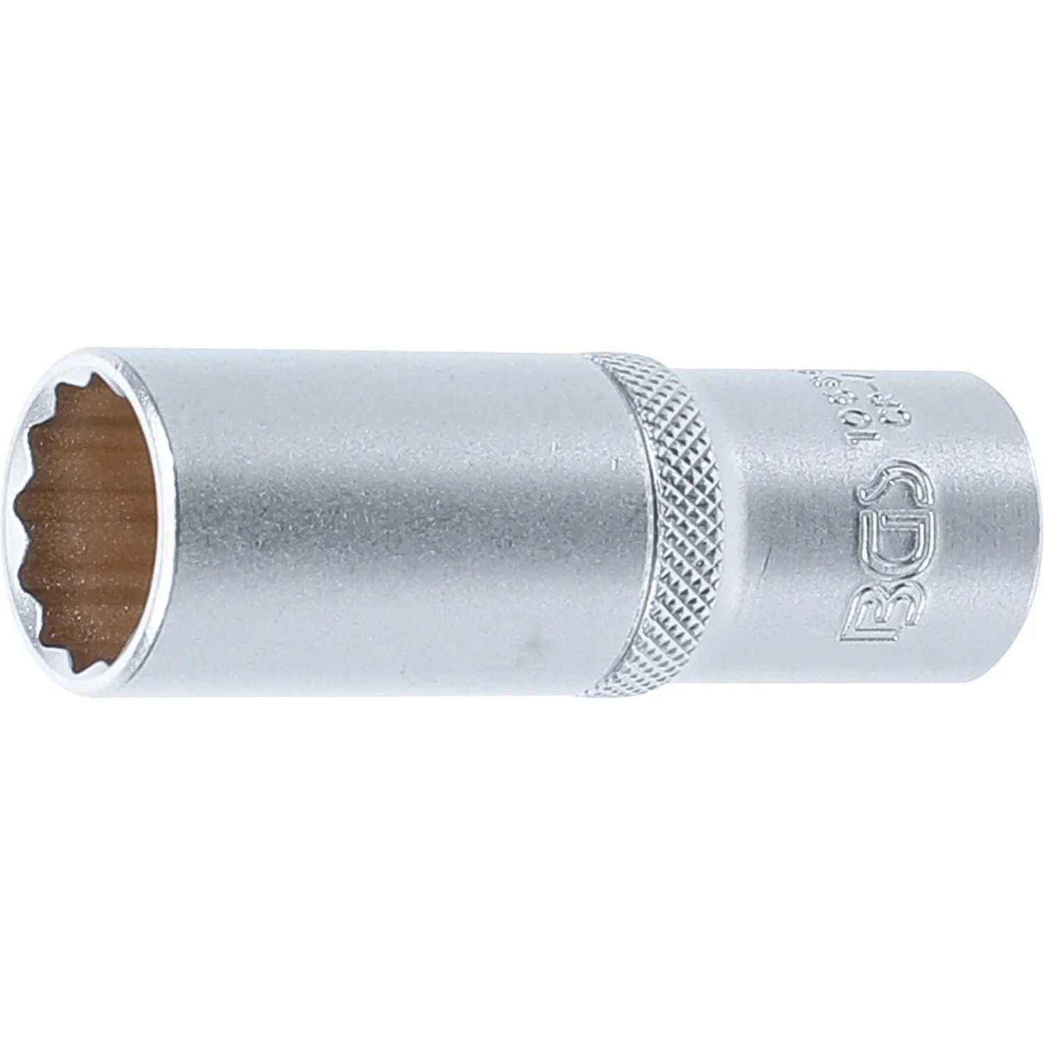 BGS Steckschlüssel Einsatz Zwölfkant Tief Antrieb Innenvierkant 12 5 Mm  1 2 Zoll  SW 19 Mm 10686