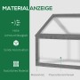 Outsunny Gewächshaus: Grauer Tannenholzrahmen und transparente Polycarbonat-Paneele. Hohe Lichtdurchlässigkeit.