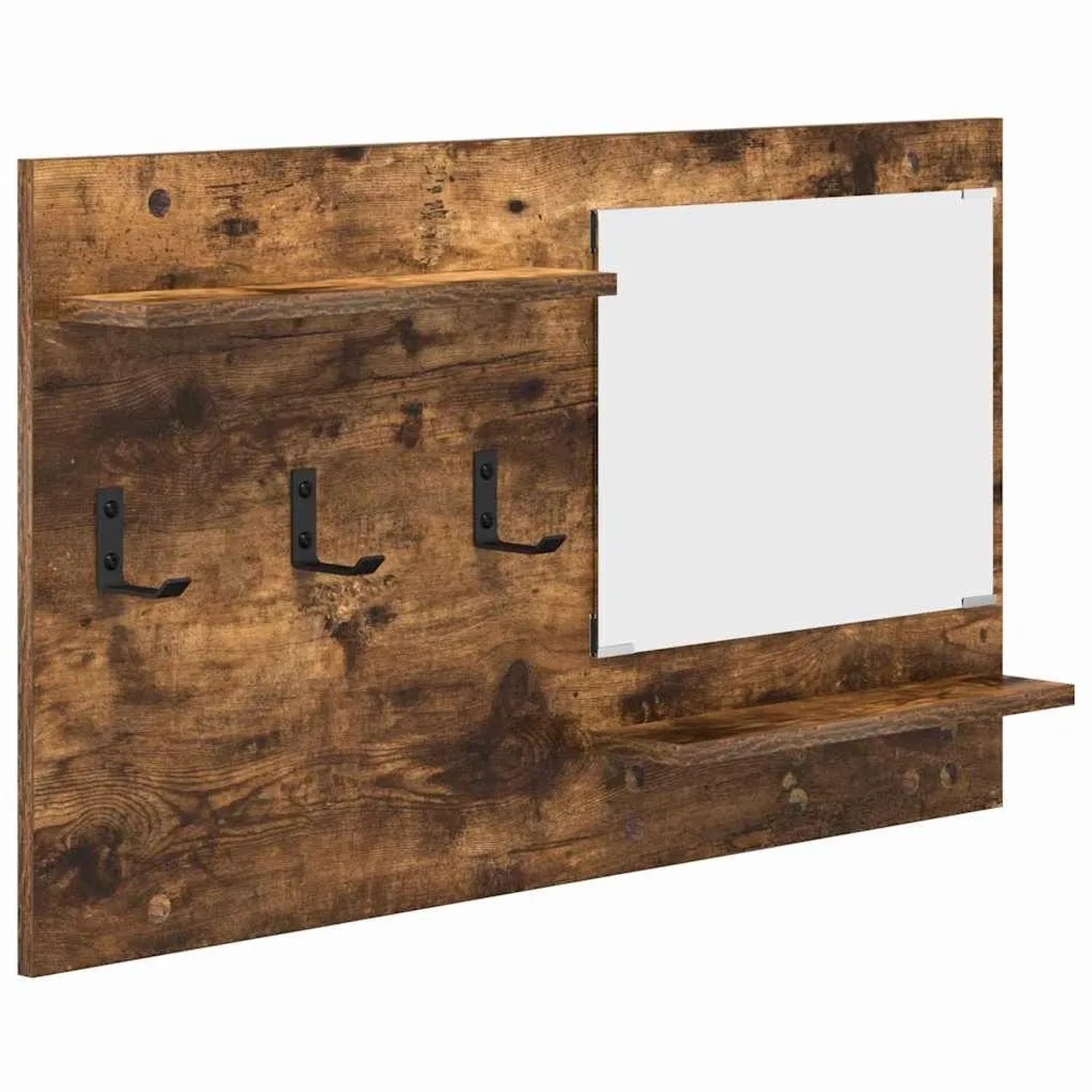 vidaXL Wandmontierter Nachttisch Geräucherte Eiche 90 x 10 x 50 cm 874519