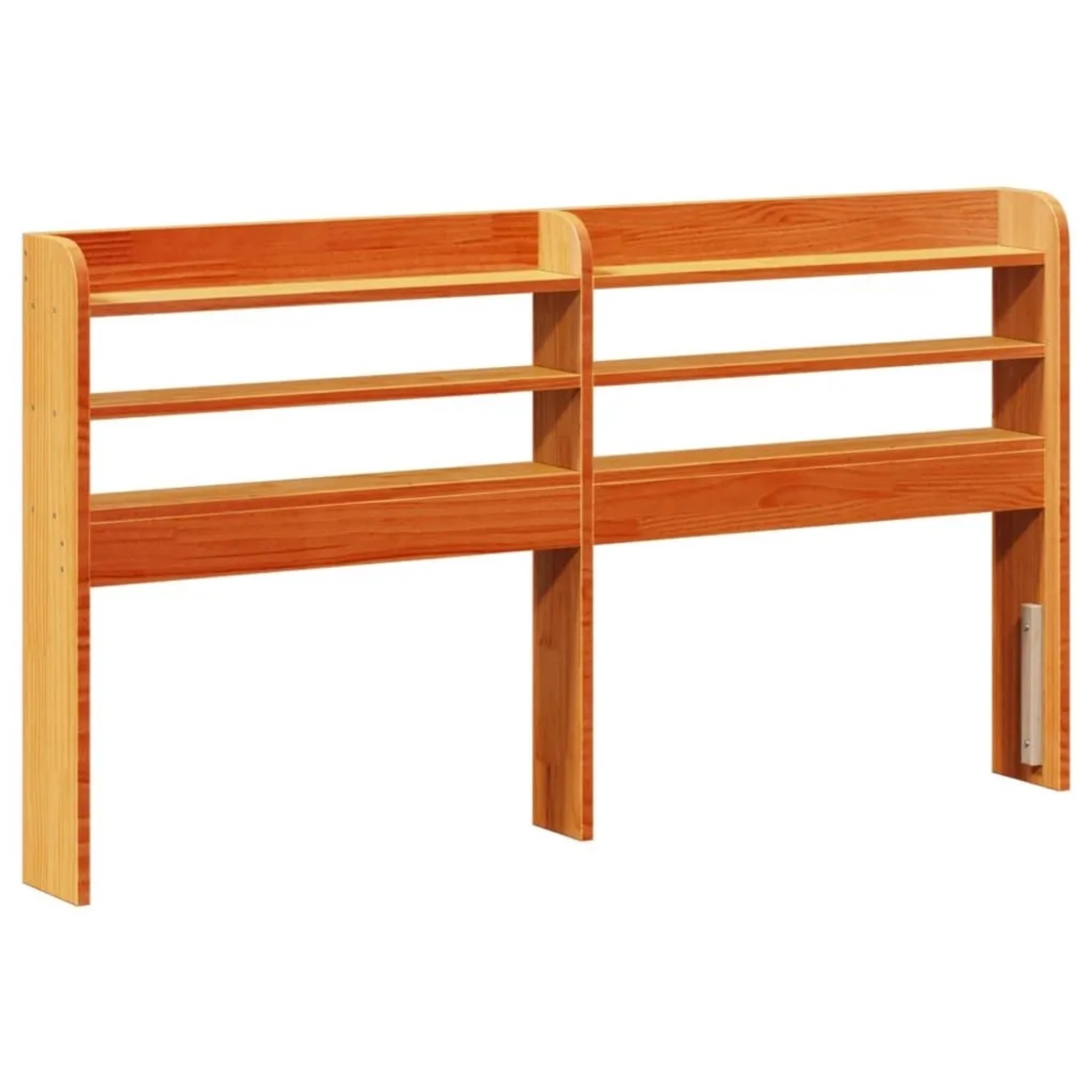 vidaXL Kopfteil mit Ablagen Wachsbraun 150 cm Massivholz Kiefer 850949