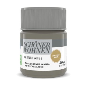 Schöner Wohnen Trendfarbe Manhattan, matter Farbtester mit integriertem Pinsel, 50 ml.