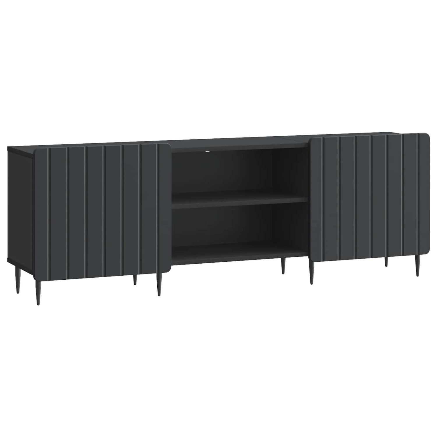 vidaXL TV-Schränk Schwarz 150 x 31 x 52 cm Holzwerkstoff 894456