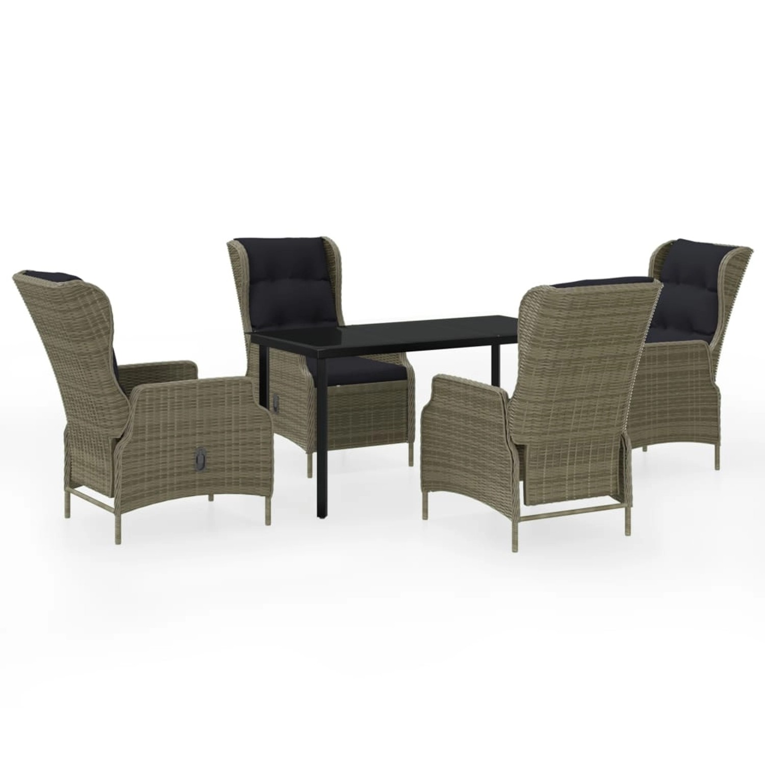 vidaXL 5-Tlg Garten-Essgruppe Braun 3099651