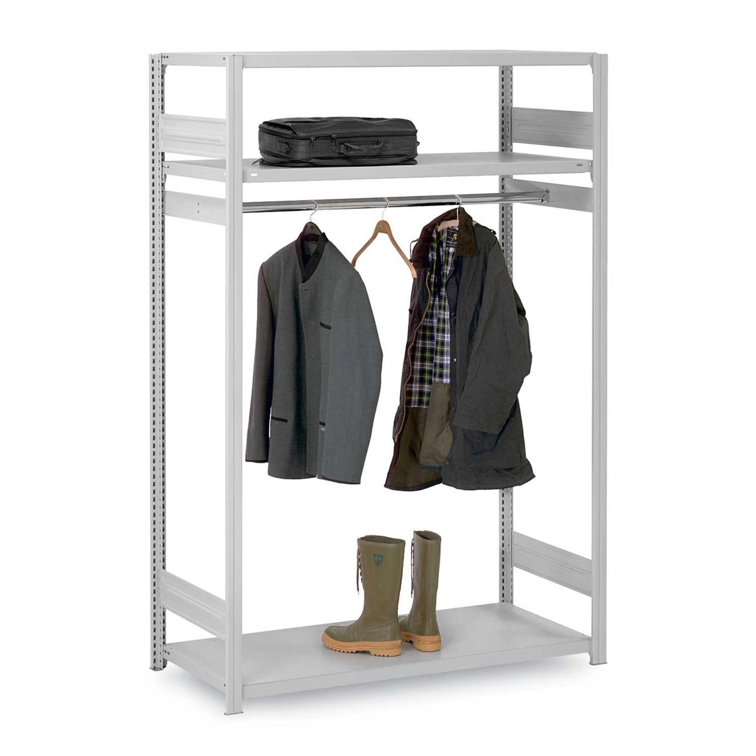 PROREGAL Gaderobenregal Stecksystem T-Profil Grundregal HxBxT 200x100x60 cm günstig online kaufen