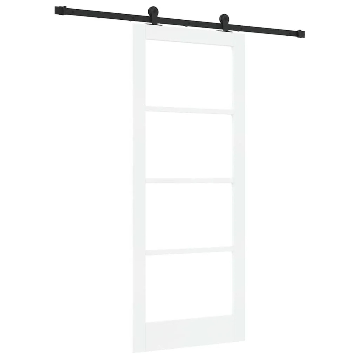 vidaXL Schiebetür ORKDAL Weiß und Schwarz 83 x 202 cm 3331998