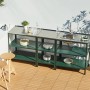Beliani Gartenküche VILAMA Grün Silber 50x50x90_2