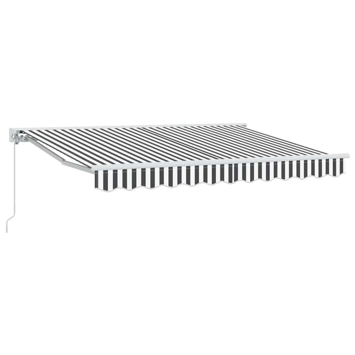 vidaXL Einziehbare Markise Anthrazit und Weiß 350 x 200 cm 3329679