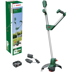 Bosch Akku-Rasentrimmer UniversalGrassCut 18V-26 mit Akku und Ladegerät.