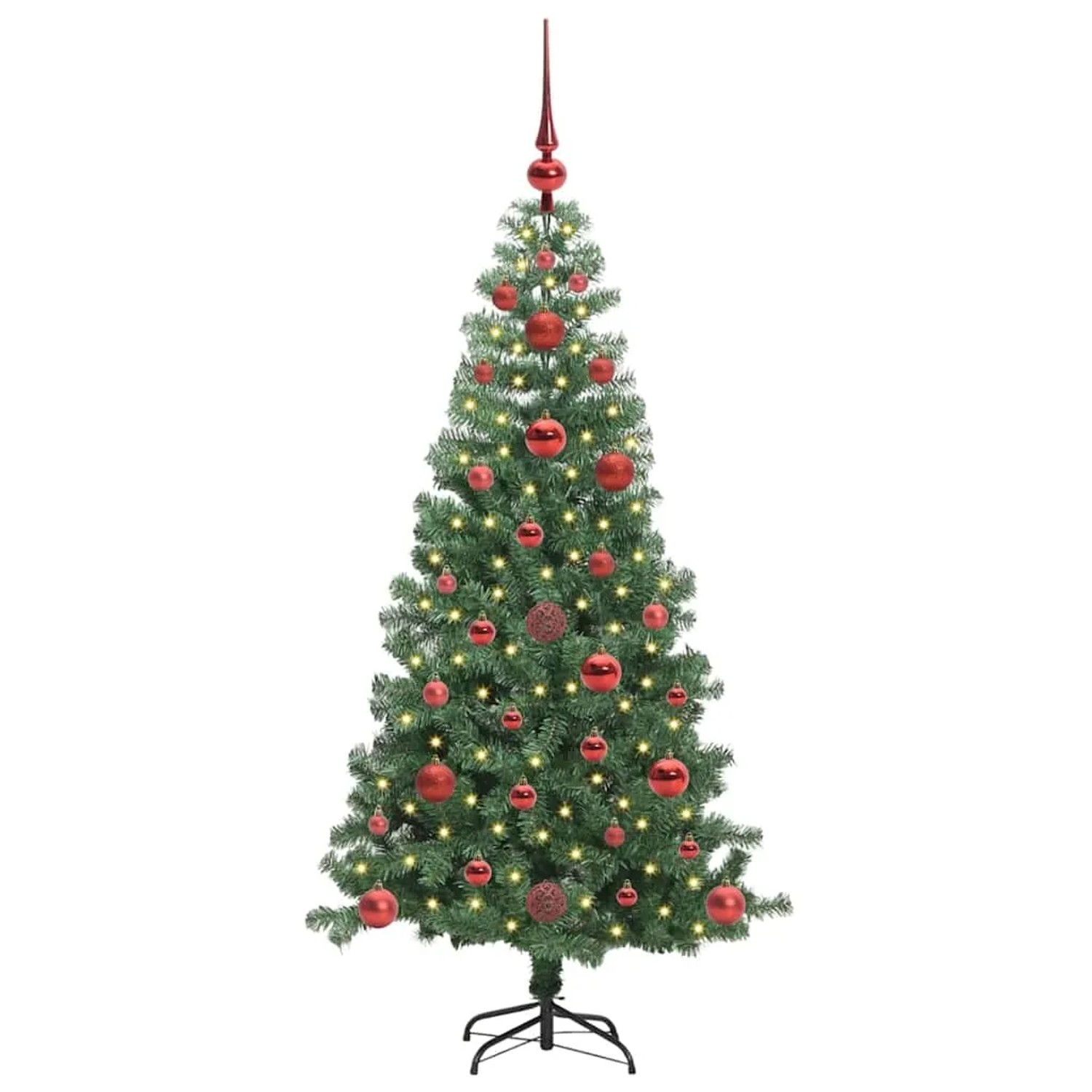 vidaXL Weihnachtsbaum mit 150 LEDs mit Ständer Grün 120 cm PVC 3396358
