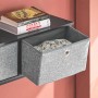 SoBuy Wandgarderobe FRG282-SCH mit 3 Körben und 5 Haken, schwarz.