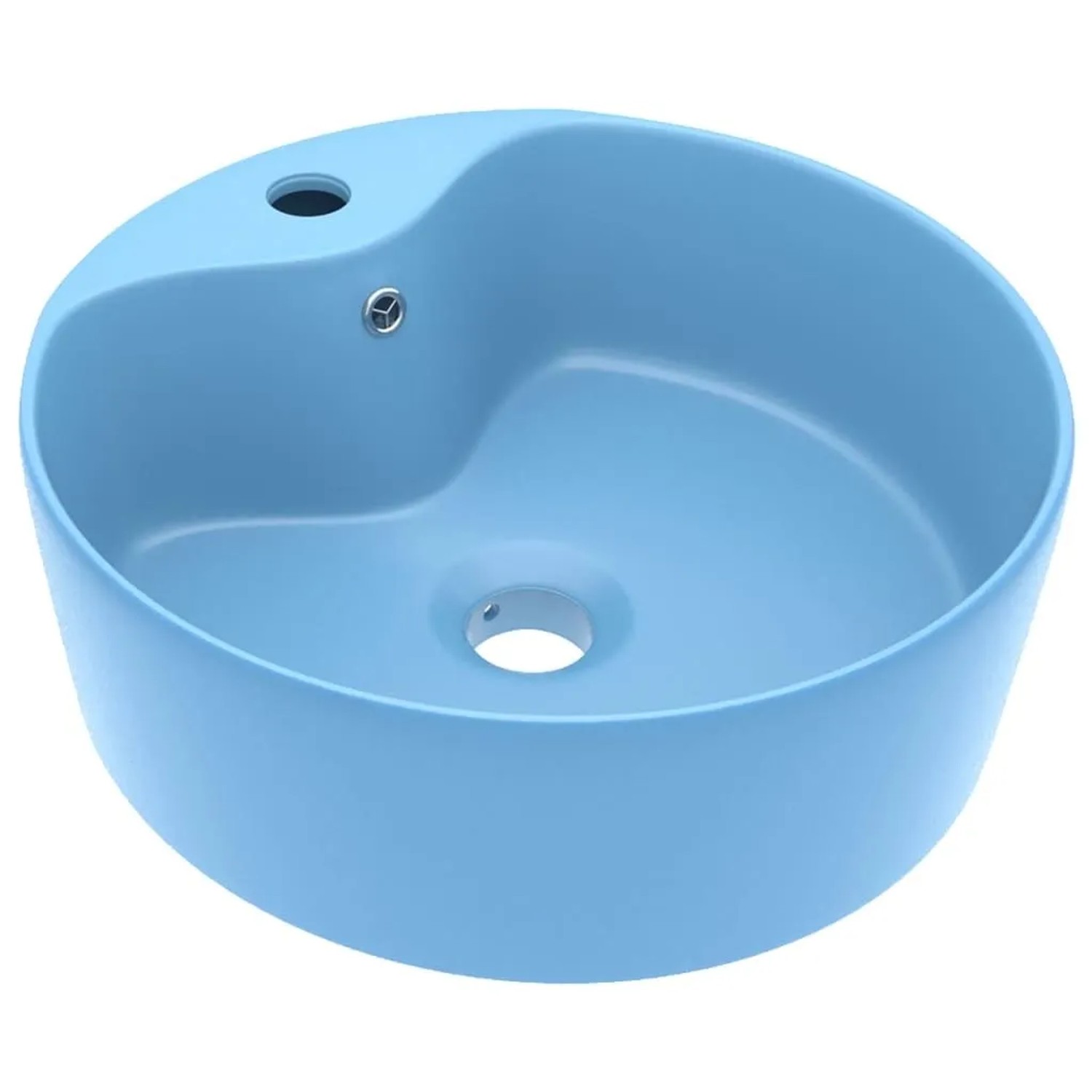 vidaXL Luxus-Waschbecken mit Überlauf Matt Hellblau 36x13 cm Keramik 147033 günstig online kaufen