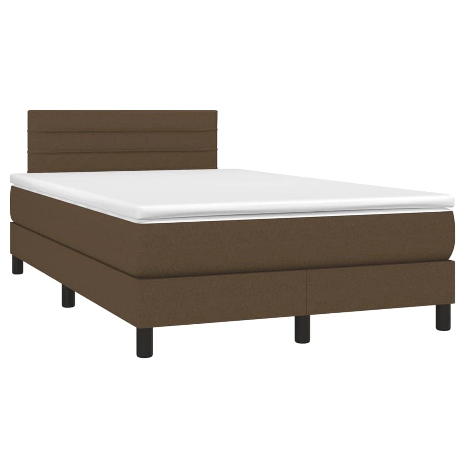 vidaXL Boxspringbett mit Matratze Dunkelbraun 120x190 cm Stoff 3269733 günstig online kaufen