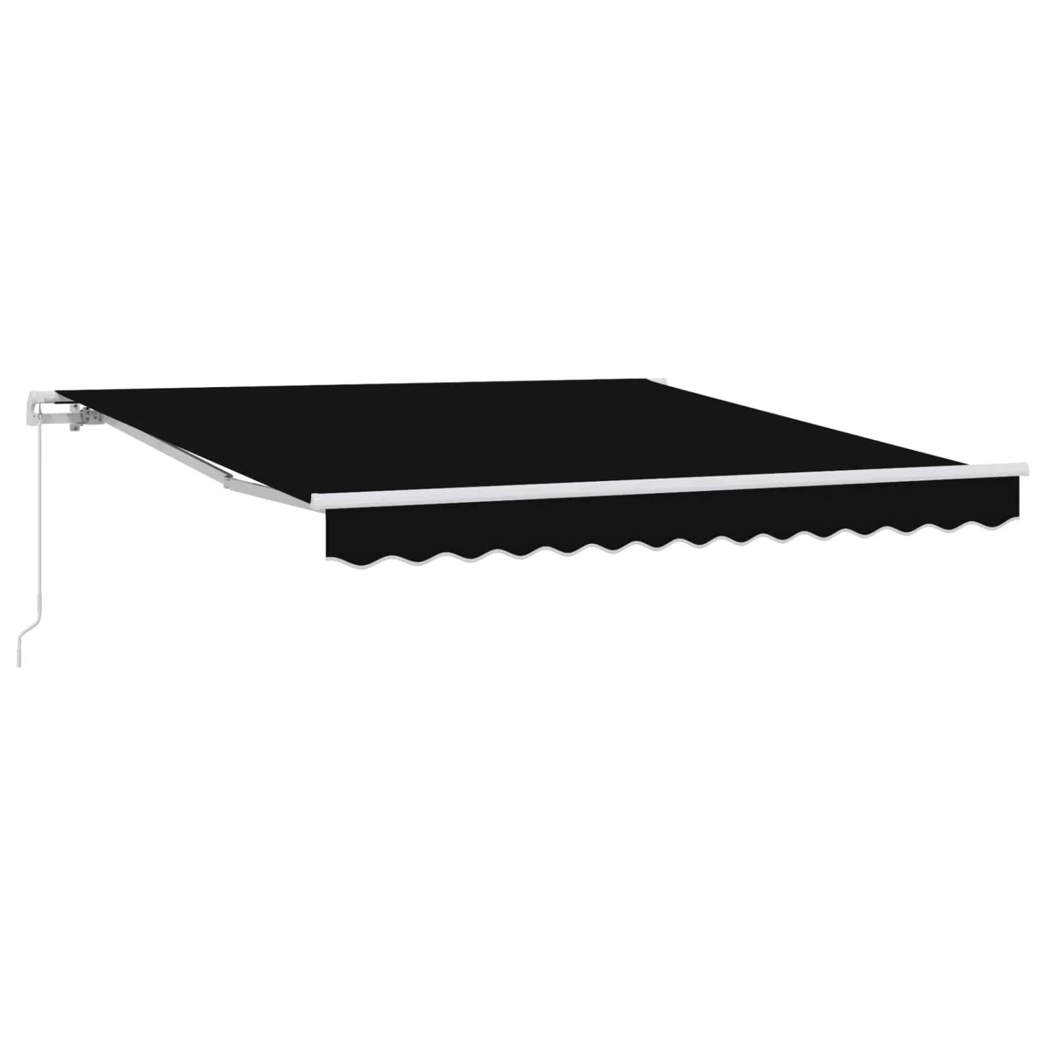 vidaXL Einziehbare Markise Schwarz 350 x 250 cm 3330321 günstig online kaufen