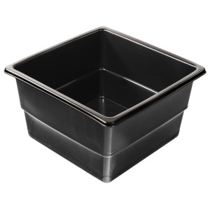 Eckiges, schwarzes Heissner Teichbecken aus PE, 200 l Fassungsvermögen für den Wassergarten.
