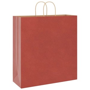 vidaXL Papiertragetaschen 250 Stk mit Henkeln Rot 45x17x48 cm 4101765