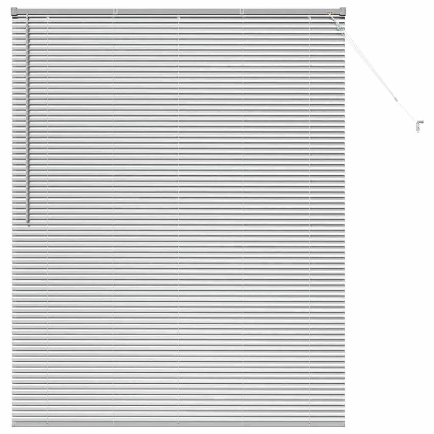 vidaXL Balkenjalousien mit Vorhängen Silber 175 x 140 cm Aluminium 42005930 günstig online kaufen