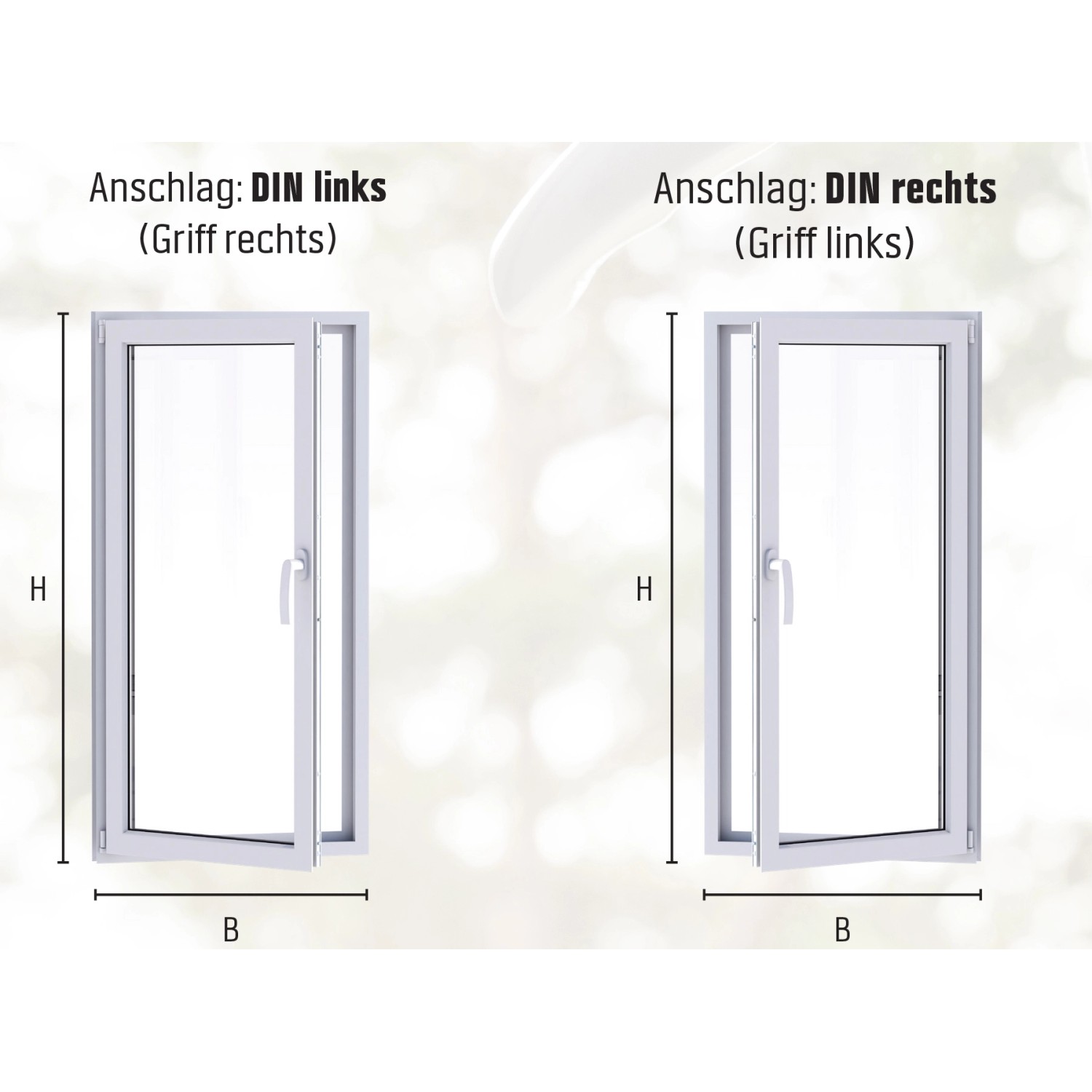 Kunststoff-Fenster 2-Fach Verglasung Weiß BxH 60 Cm X 125 Cm Anschlag ...