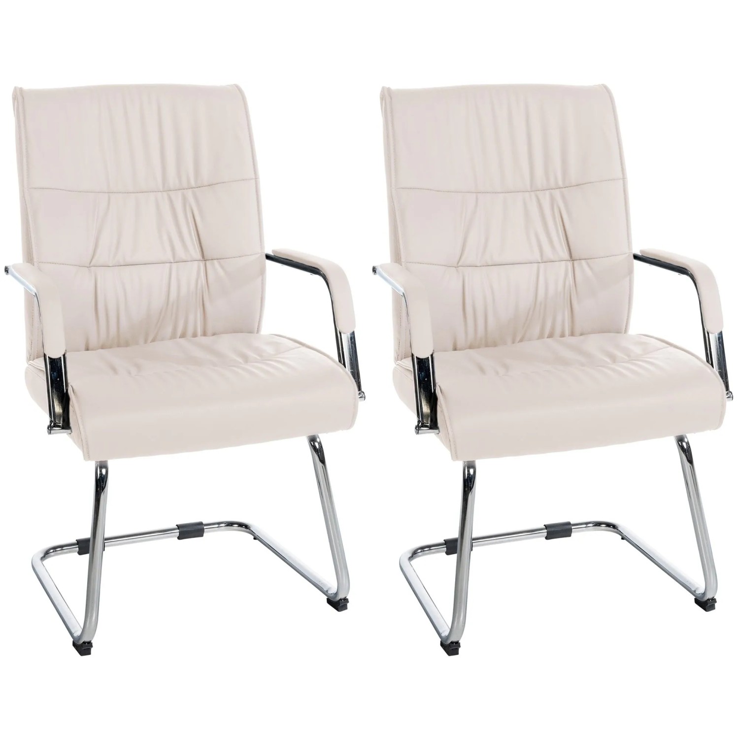 CLP 2er Set Besucherstühle Sievert Creme