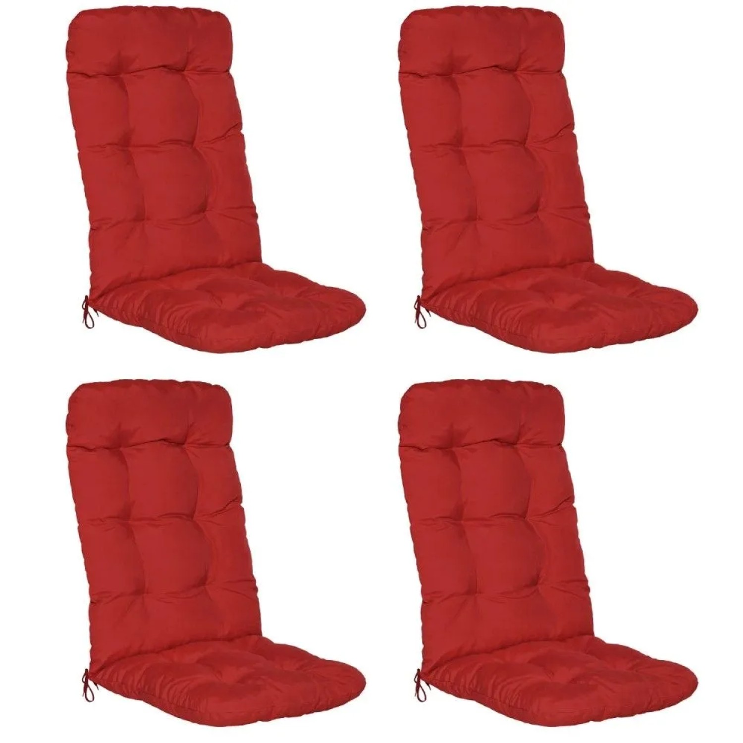 Beautissu Flair HL Hochlehner 120x50x8cm Rot 4tlg
