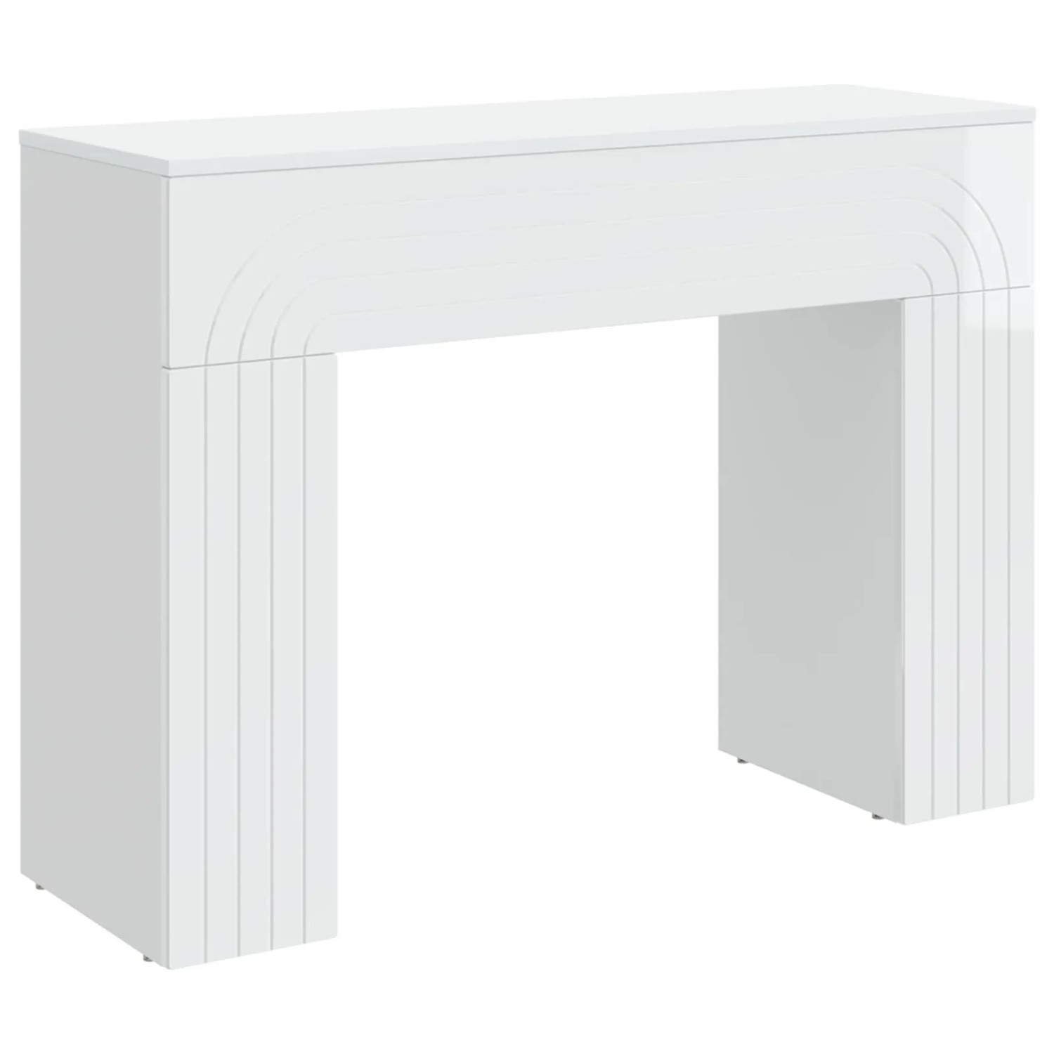 vidaXL Couchtisch Hochglanz Weiß 102 x 35 x 75 cm Holzwerkstoff 899931