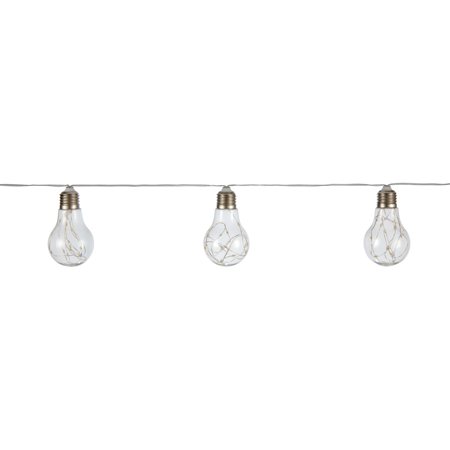 Klare LED Solar Lichterkette, 480 cm lang, für stimmungsvolle Gartenbeleuchtung.