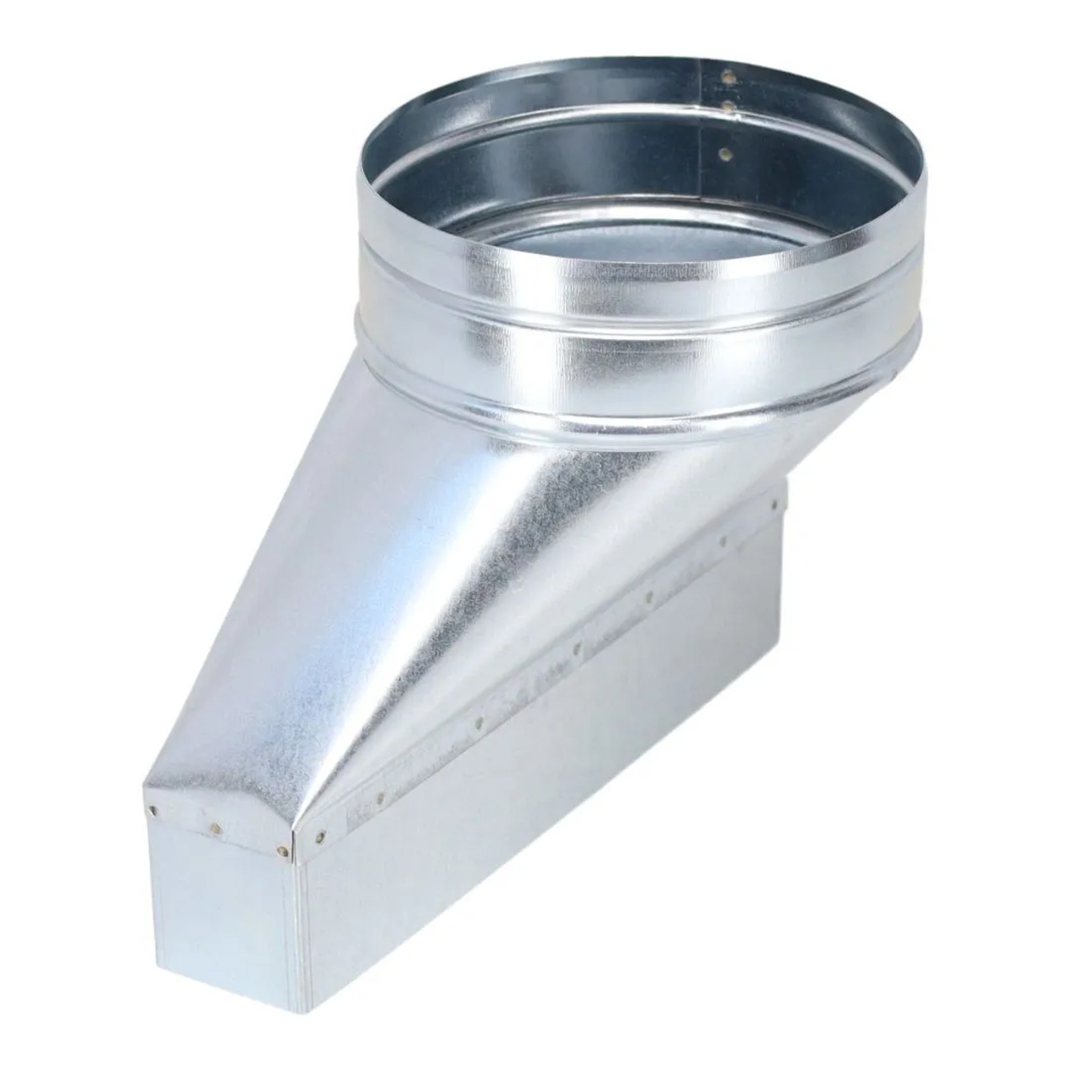 Subtiel Flachkanal Adapter 250 x 50 mm Auf Ø 150 mm Asymmetrisch