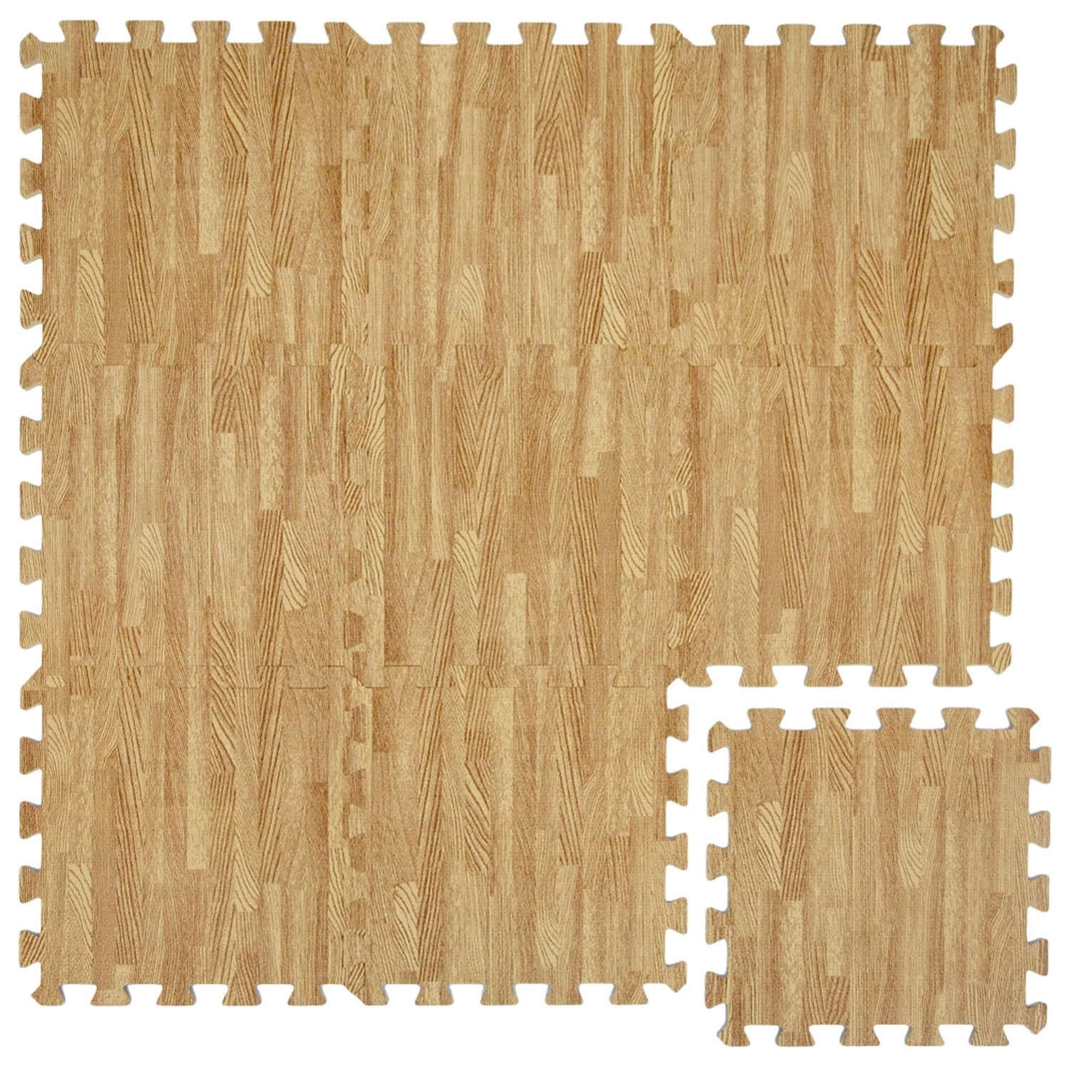 LittleTom Baby Puzzlematte Spielmatte 30 x 30 cm 9 Stück in Holz-Optik günstig online kaufen