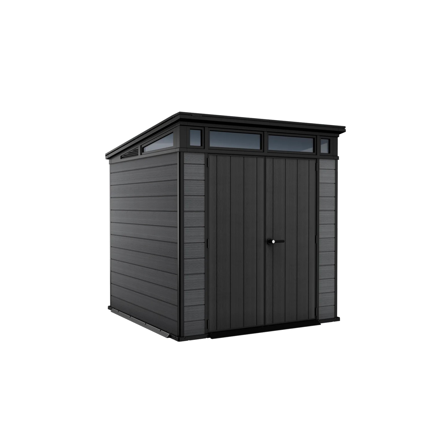 Keter Gartenhaus Cortina 77 mit Pultdach Kunststoff Grau 214x218x226 cm