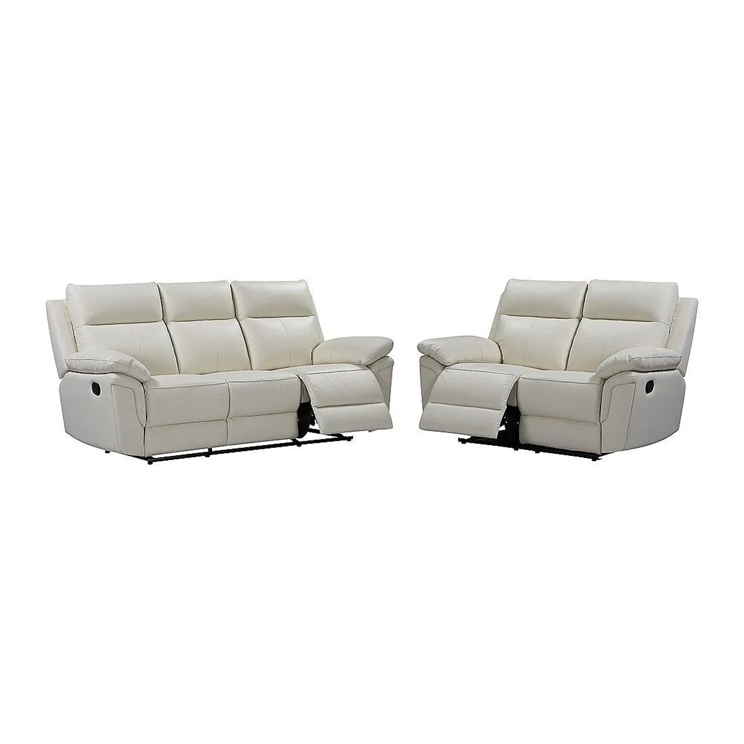 Vente-unique Couchgarnitur Pakita Elfenbeinfarben 153 cm  208 cm