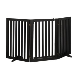 Relaxdays Treppenschutzgitter MDF Schwarz Mit Tür 70 x 154 x 30 cm 8,7 kg