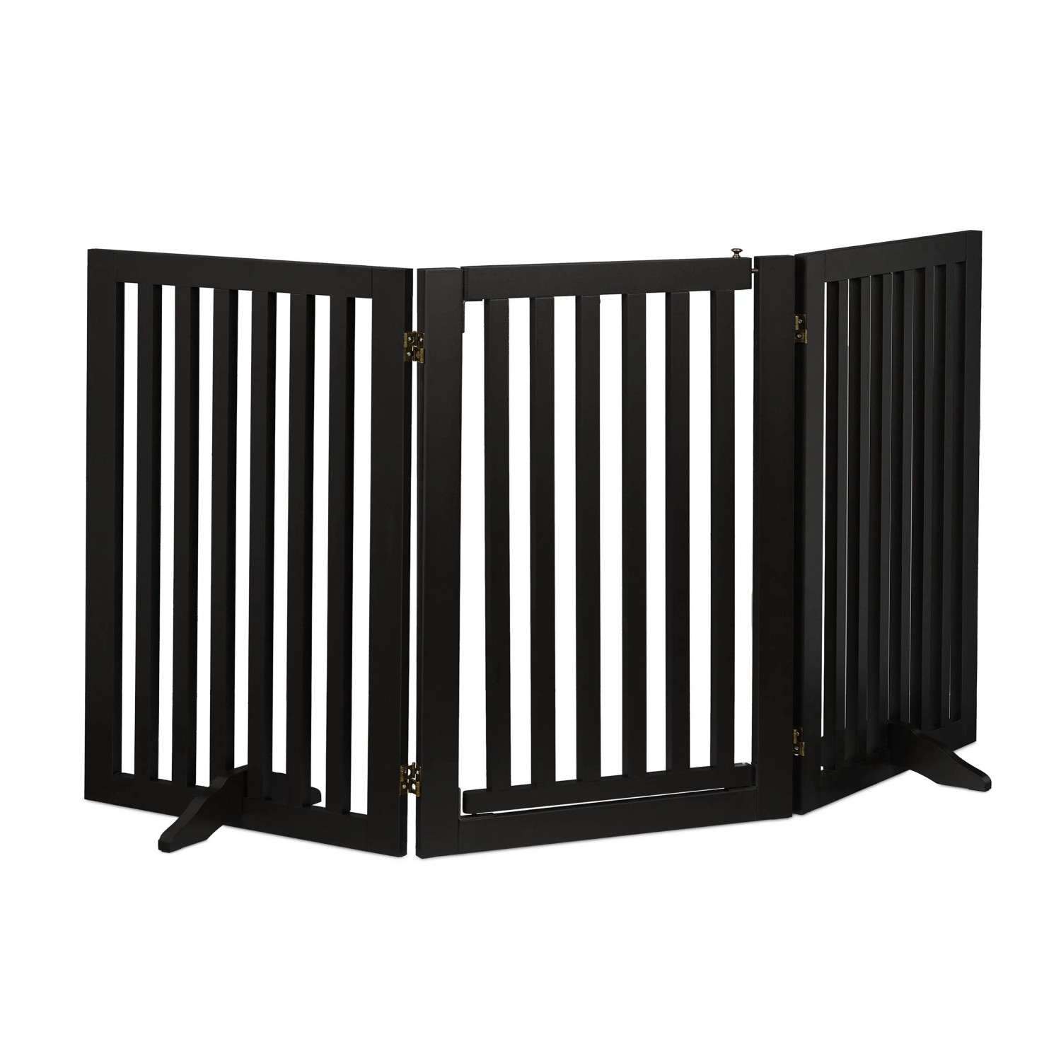 Relaxdays Treppenschutzgitter MDF Schwarz Mit Tür 70 x 154 x 30 cm 8,7 kg