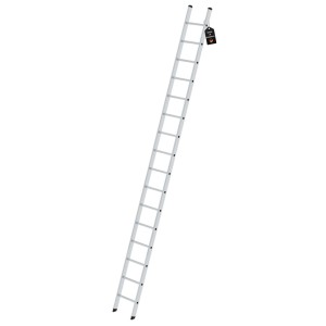 PROREGAL Anlegeleiter mit 16 Sprossen aus Aluminium, ohne Traverse.