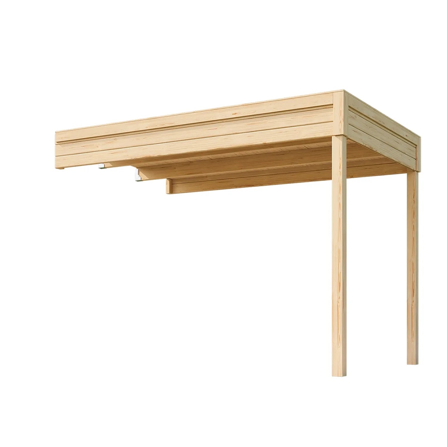 Weka Anbau 2 für Weka Gartenhaus Batu 1 Natur 300 cm x 200 cm