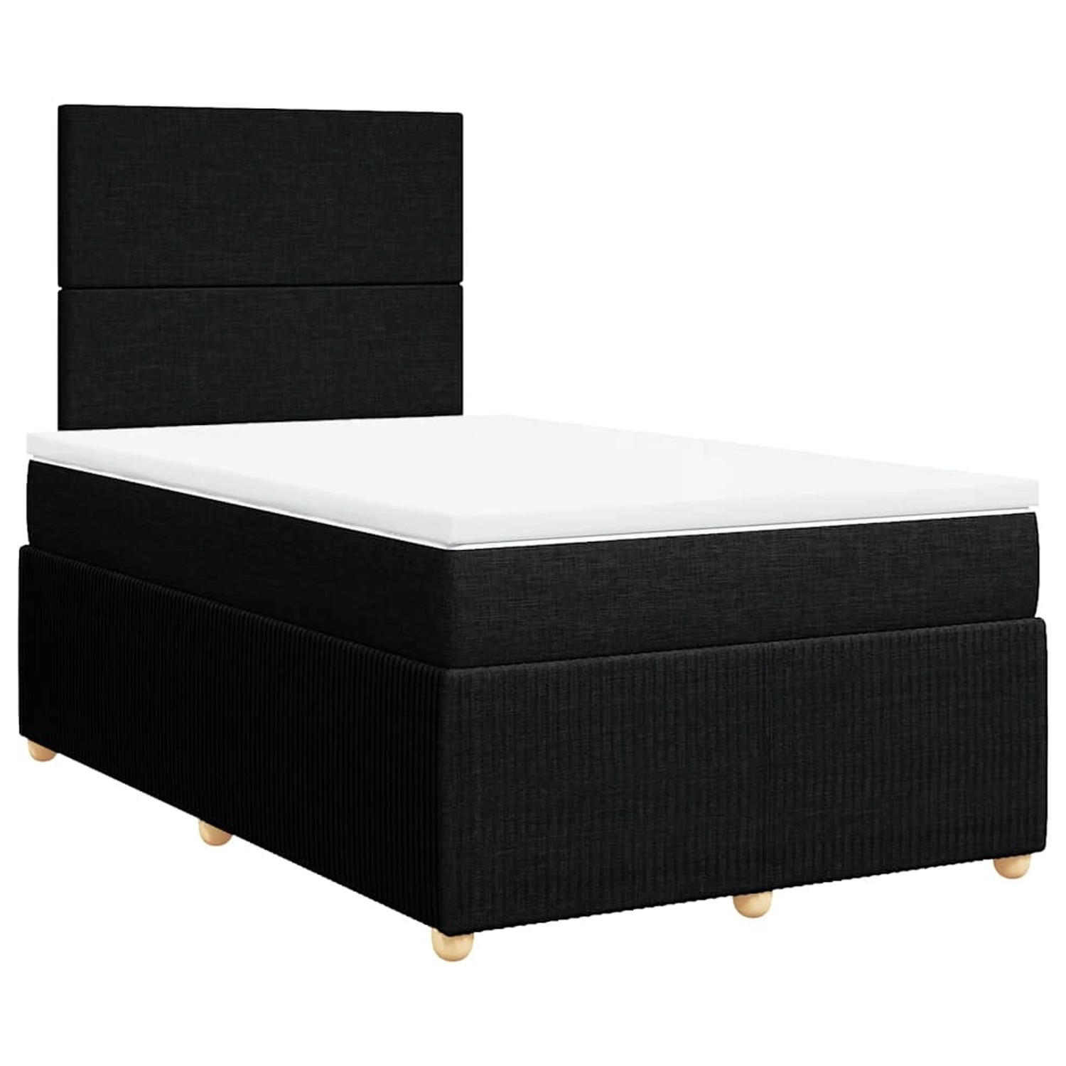 vidaXL Boxspringbett mit Matratze Schwarz 120x190 cm Stoff 3291990 günstig online kaufen