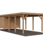 Heller Palmako Carport Karl mit Geräteraum aus Holz, tauchgrundiert. FSC®-zertifiziert.
