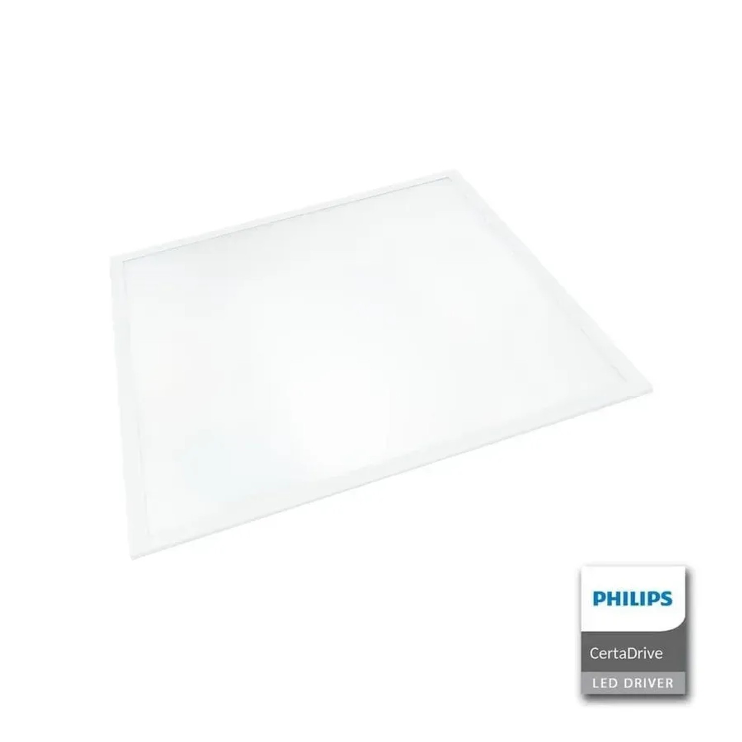 Weißes ENOVALITE LED Panel 60x60 cm mit Philips Driver für Rasterdeckenleuchten.