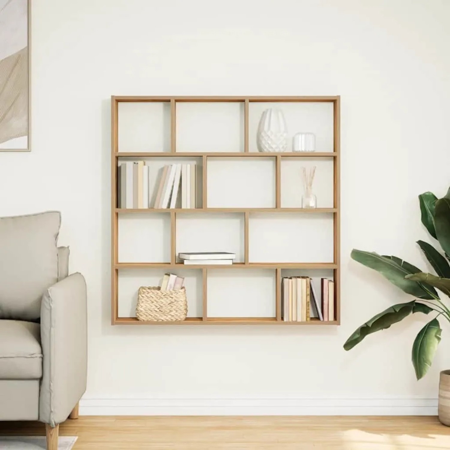vidaXL Würfelregal 12 Fächer Artisan-Eiche Holzwerkstoff 860012_3