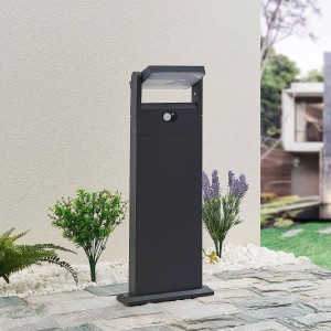 Lindby LED Solarleuchten Novalie 9932027 mit Bewegungsmelder Spritzwassergeschützt Modern in Alu aus Aluminium 1-flammig