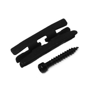 GartenLand Befestigungsclipse, schwarz beschichtet, mit Schraube für Terrassendielen.