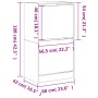 vidaXL Schuhschrank mit 2 Klappen Grau Sonoma 60x42x108 cm 3214390_10