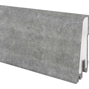 Hartschaumleiste Modern 60, Schiefer Hell, selbstklebend, 17x60x2500 mm.