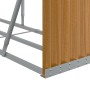 Detailansicht: Kaminholzunterstand in Holzoptik aus verzinktem Stahl, Zubehör für Kamine & Öfen.