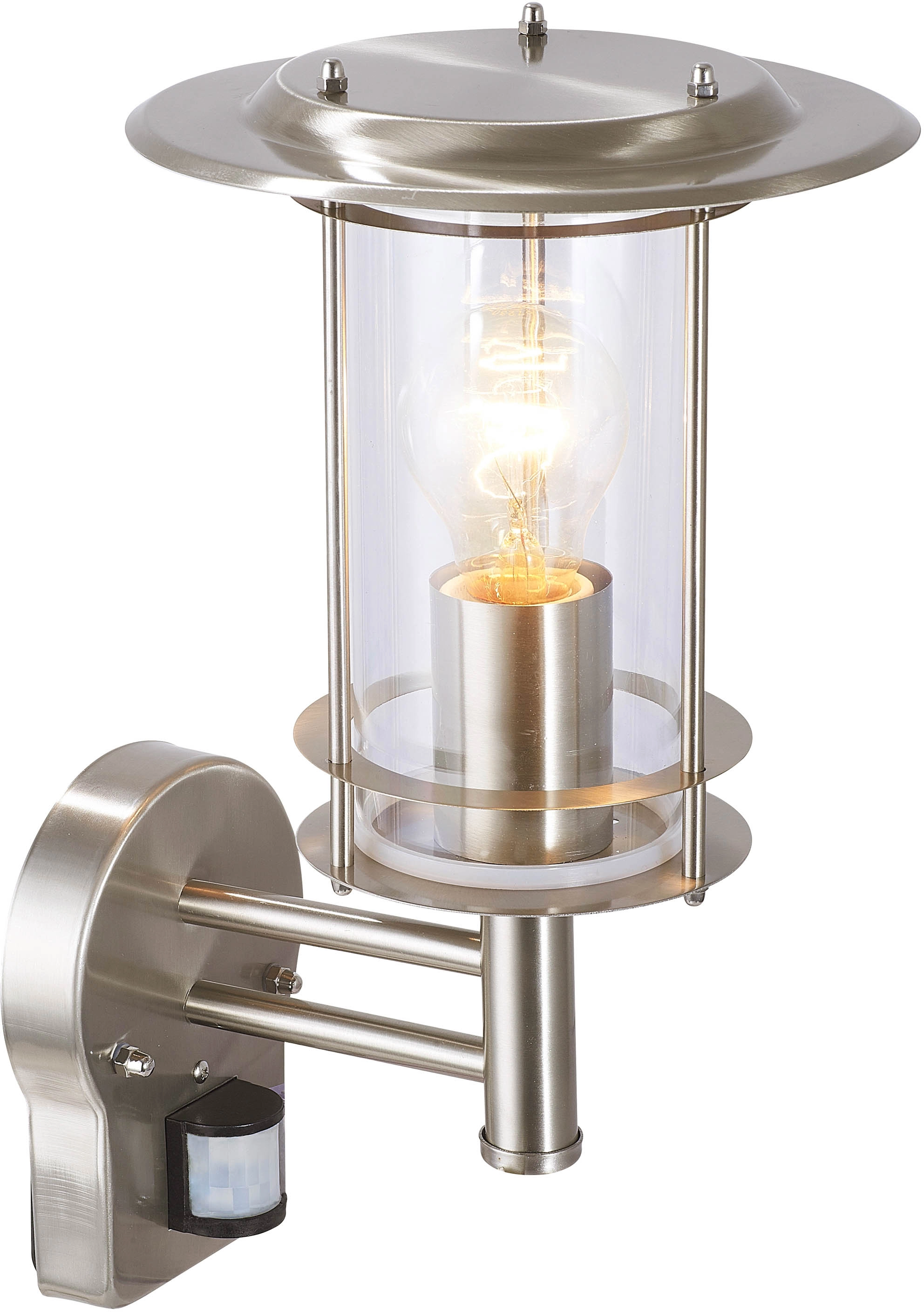 Brilliant Außen-Wandlampe York Edelstahloptik 31,2 cm x 17 cm kaufen bei OBI