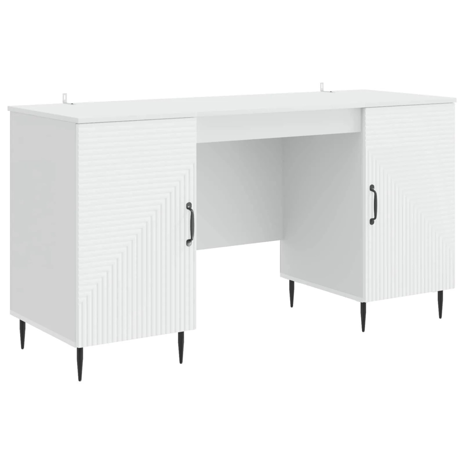 vidaXL Schreibtisch mit Regal Weiß 142,5 x 50 x 75 cm Holzwerkstoff 3414603