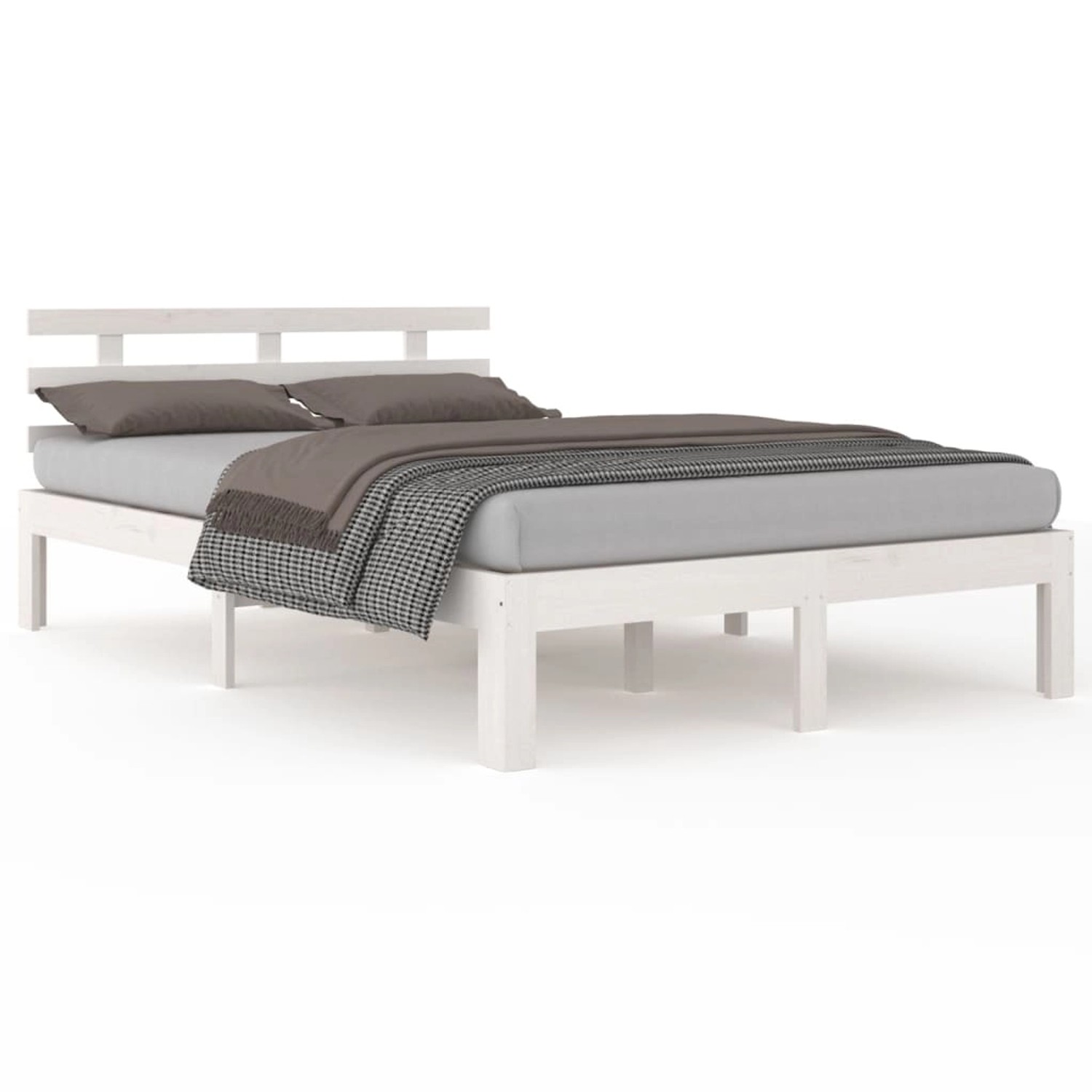 vidaXL Massivholzbett Weiß 120x190 cm 4FT Small Double1273380 günstig online kaufen