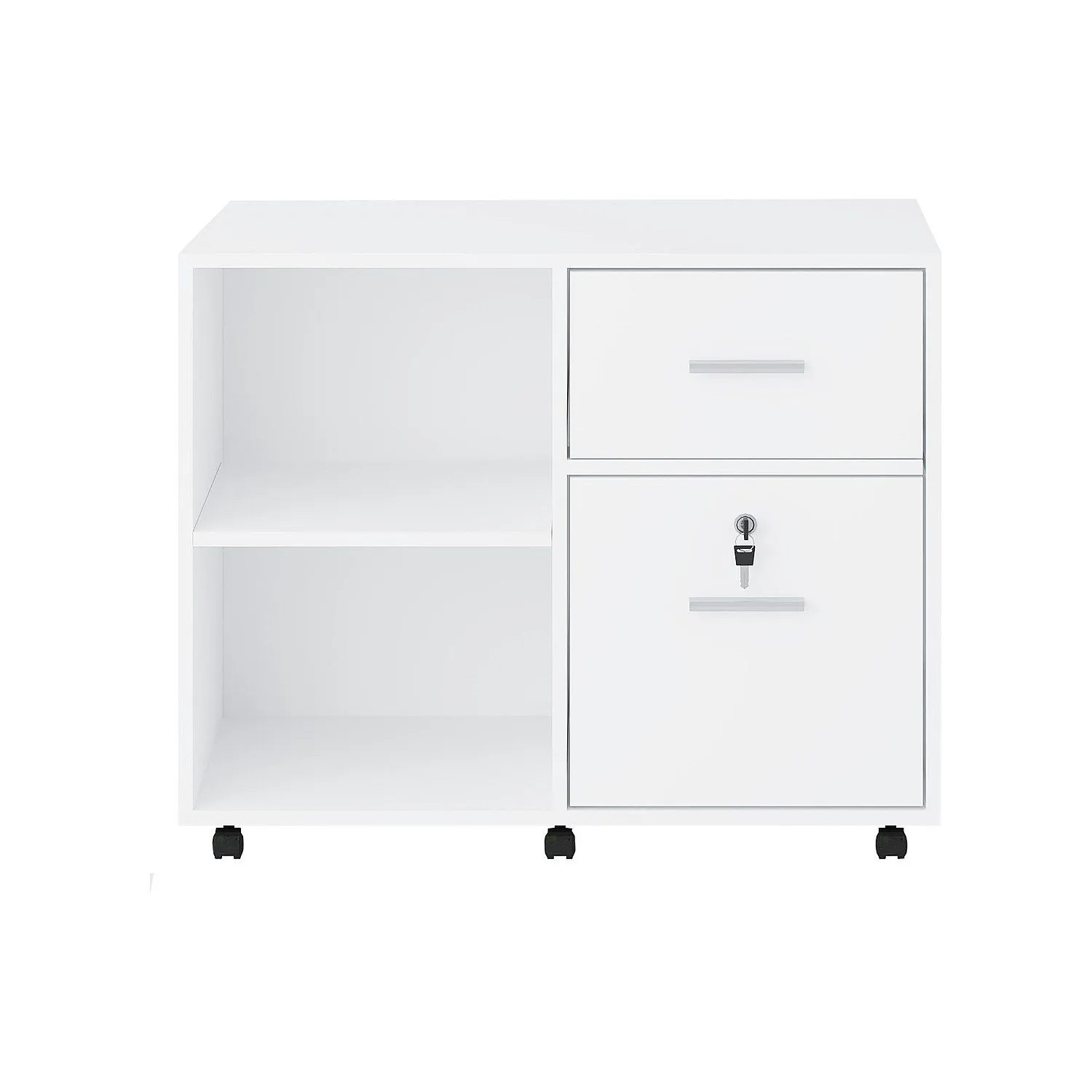 Vente-unique Rollcontainer Niliko Weiß 80 cm
