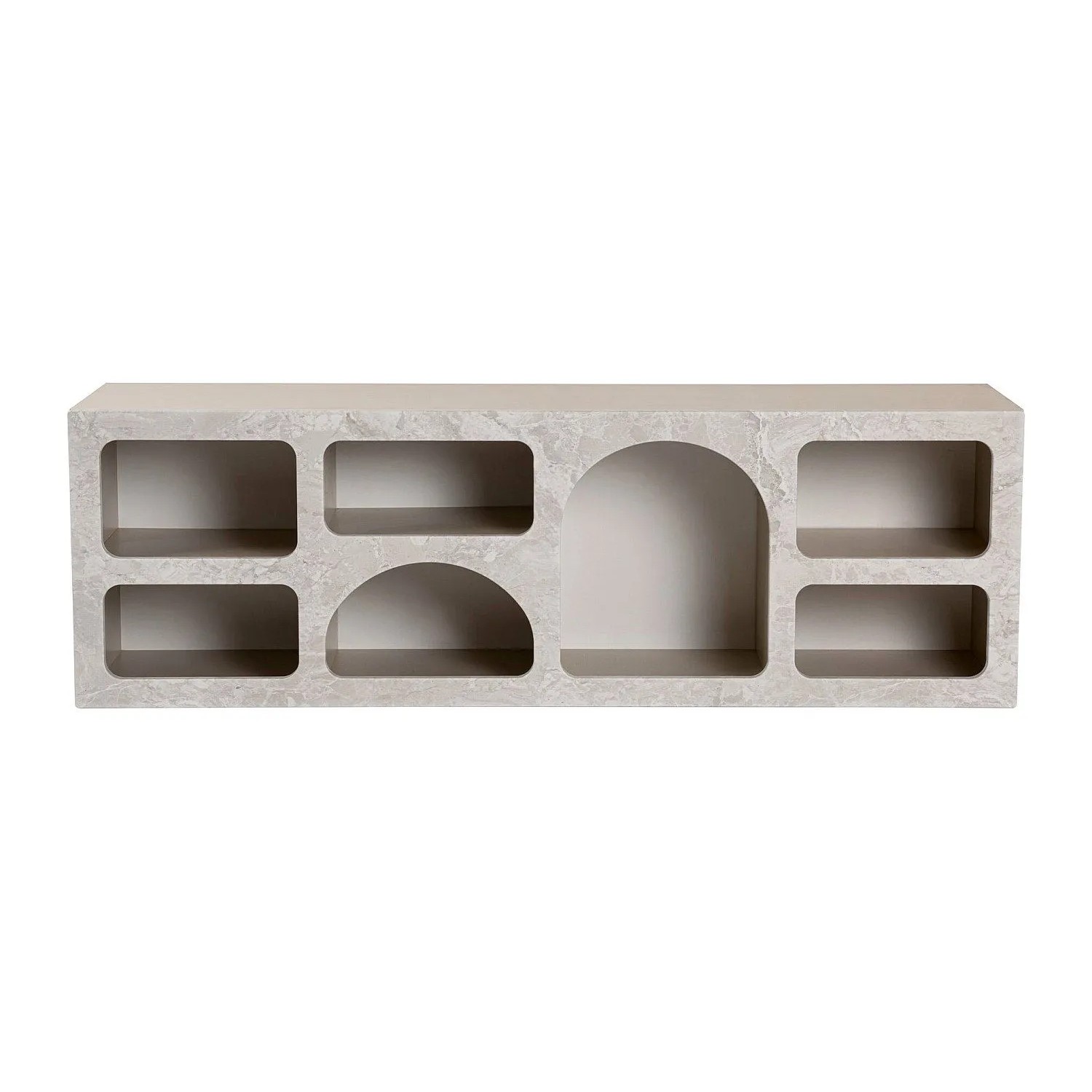 Vente-unique Tv-Board Luela Grau 160 cm